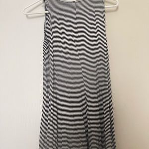 Mid Black and White Stripped dress